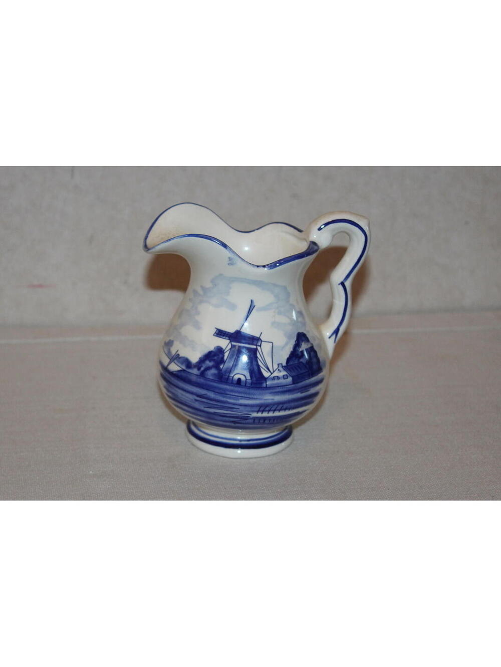 Vintage Delft Blue Pitcher Hand Painted - DAIC